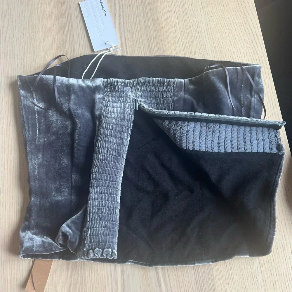 NWT reformation georgia strapless tube top velvet size 2 - Picture 2 of 6